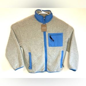 Patagonia Synchilla Fleece Jacket Full-Zip Oatmeal Heather/Blue Bird Women's Med